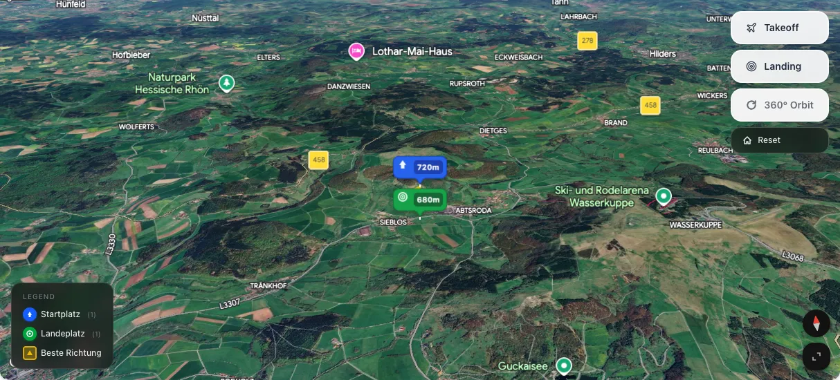 3D terrain map preview