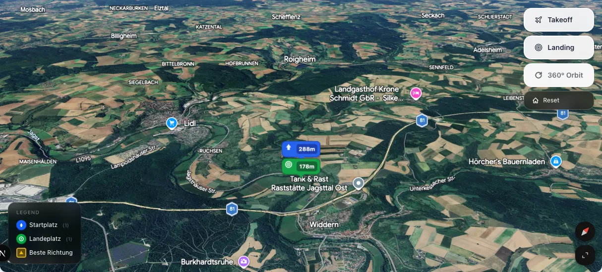 3D terrain map preview