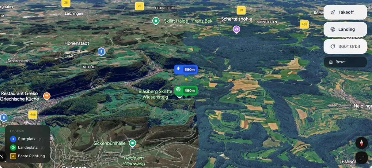 3D terrain map preview