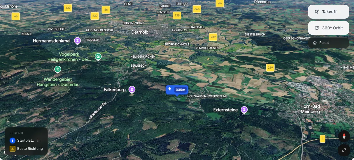 3D terrain map preview