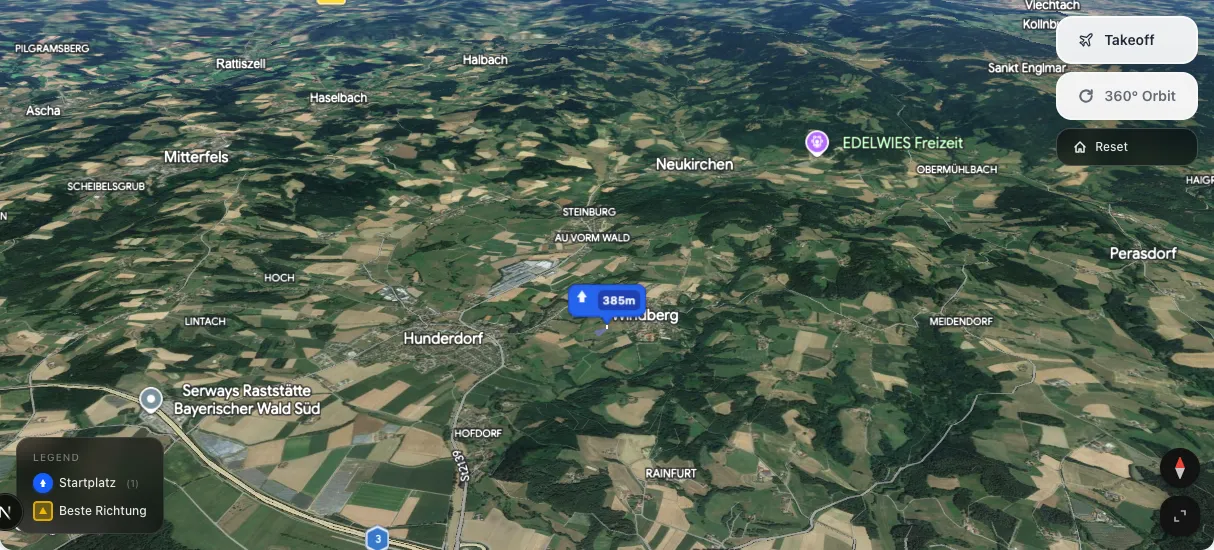 3D terrain map preview