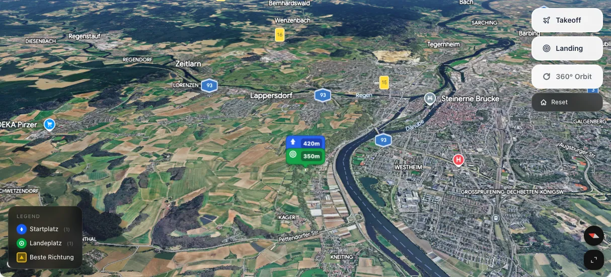 3D terrain map preview