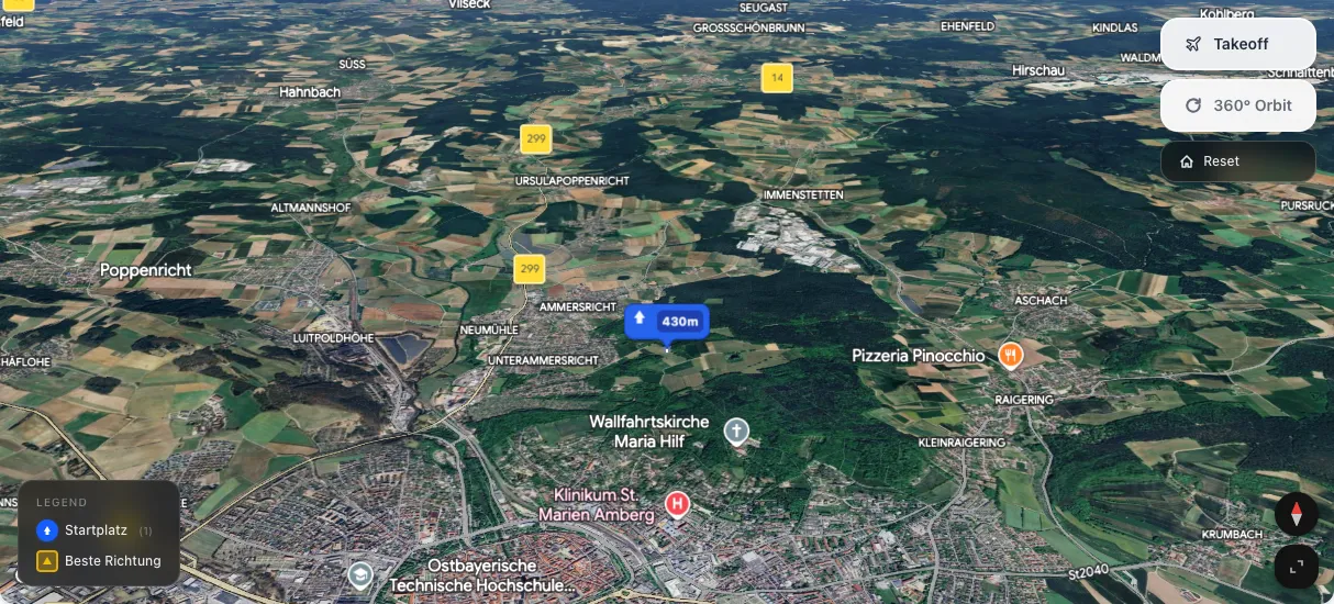 3D terrain map preview