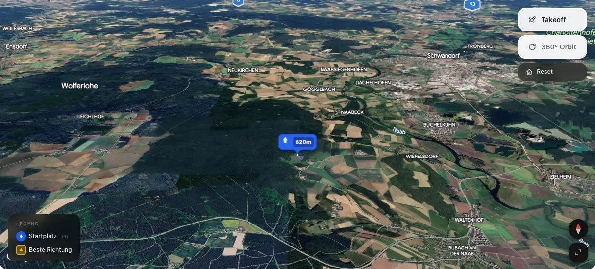 3D terrain map preview