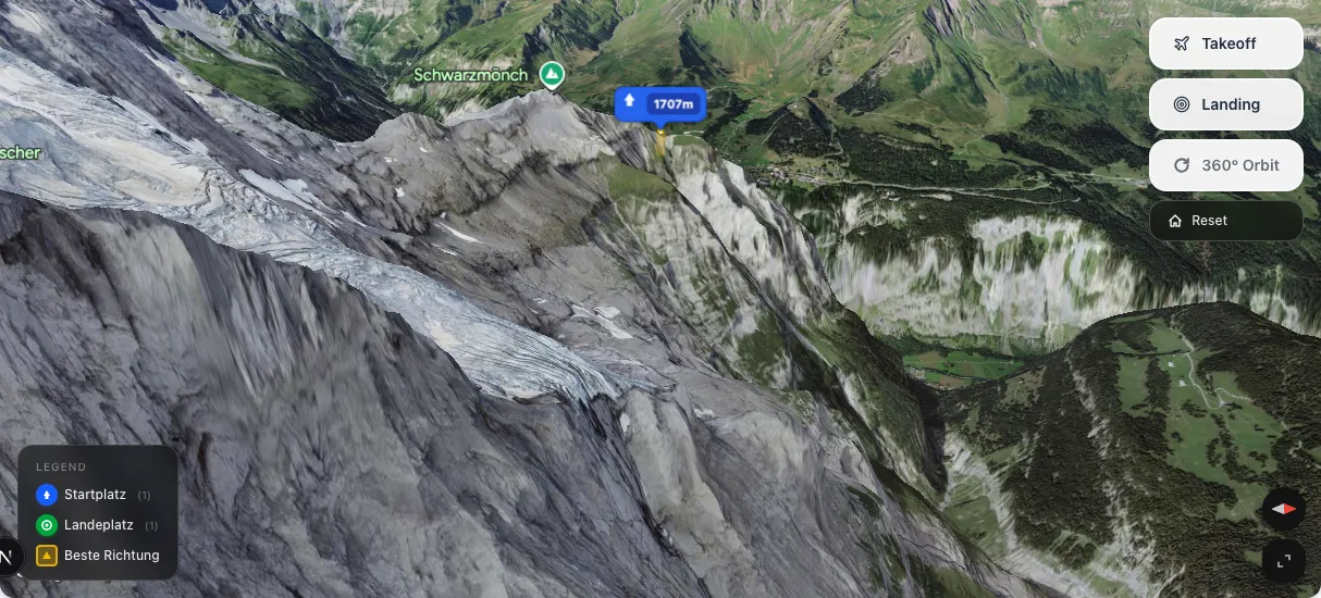 3D terrain map preview