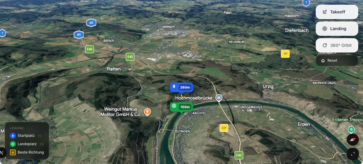 3D terrain map preview