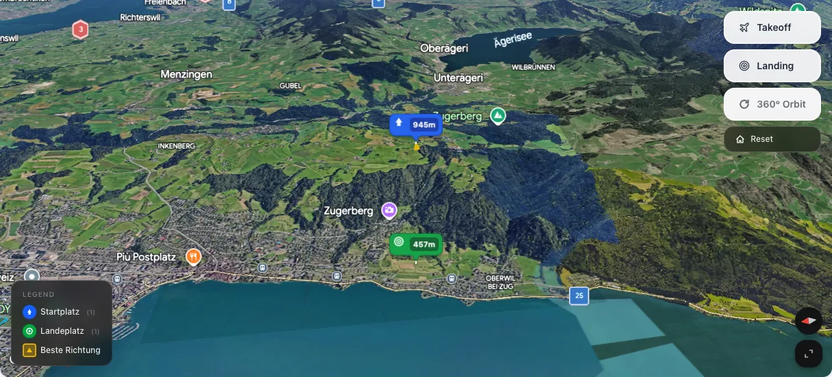 3D terrain map preview