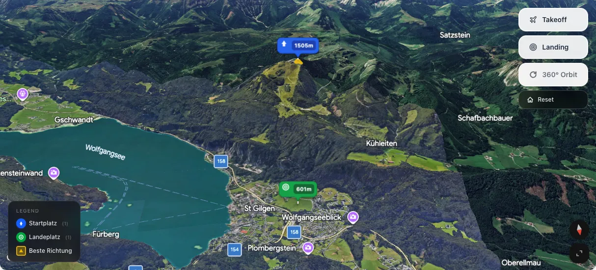 3D terrain map preview