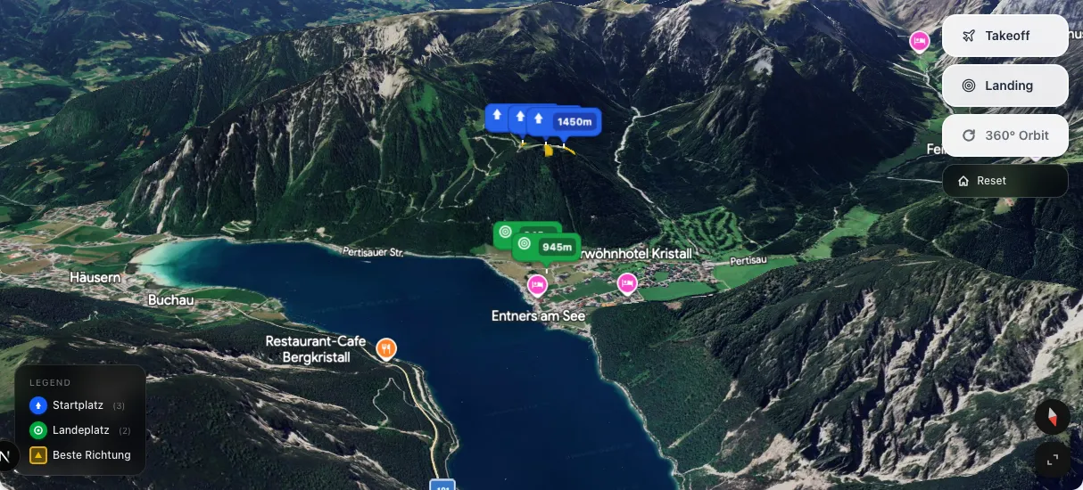 3D terrain map preview